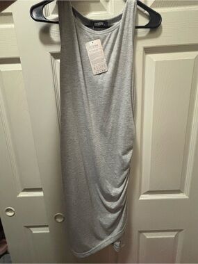 BTFBM Light Gray Sleeveless Mini Dress